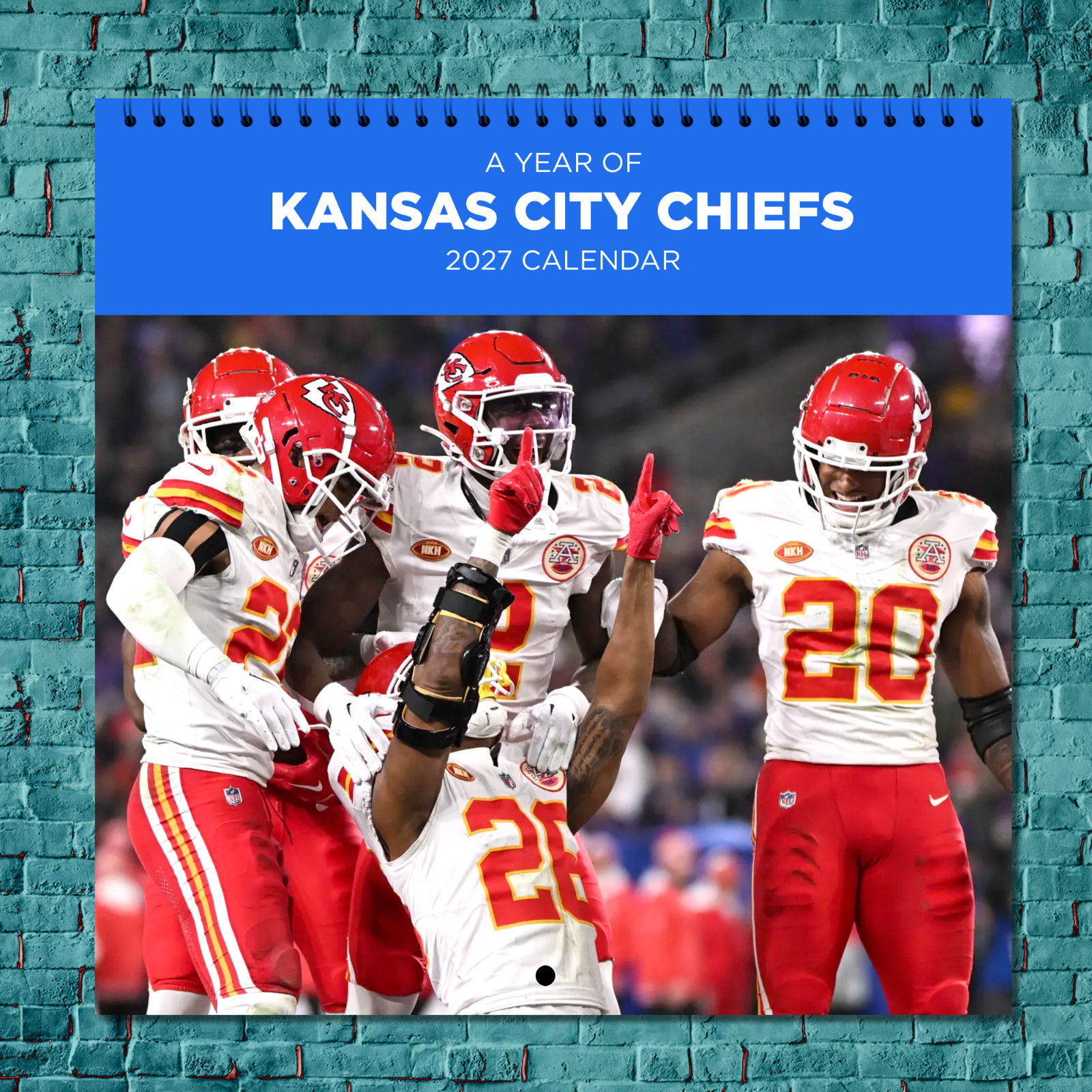 Kansas City Chiefs 2027 Wall Calendar 12 Month Celebrity Photo Fan Collectible