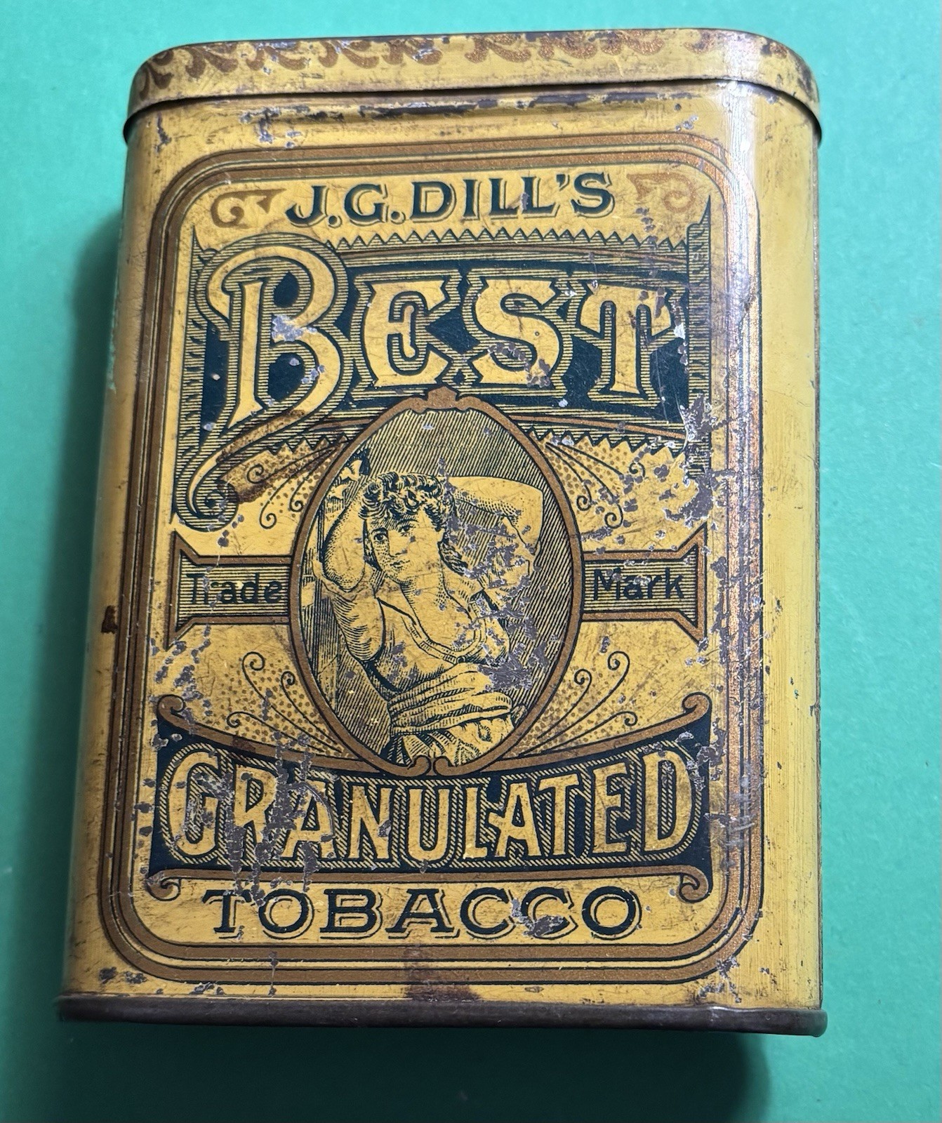 Vintage J.G. Dill's Best Granulated Tobacco Richmond Va Rare Early Pocket Tin