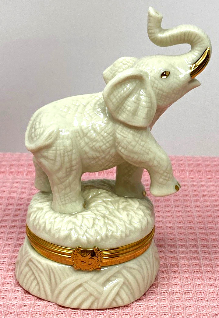 Lenox Porcelain Treasures The Good Luck Elephant Box First Issue EUC #900