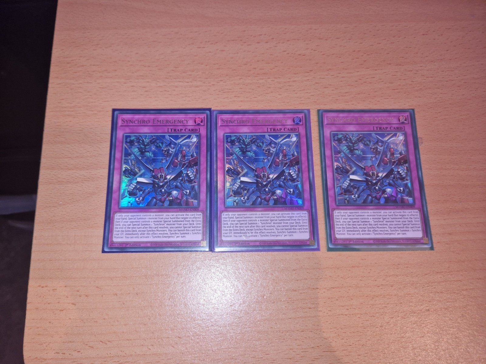 Yugioh Synchro Emergency PLAYSET MAMO-EN009 Ultra Rare 1st Edition