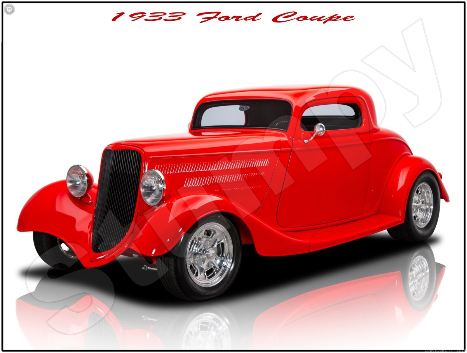 1933 Ford Coupe  Metal Sign 9\