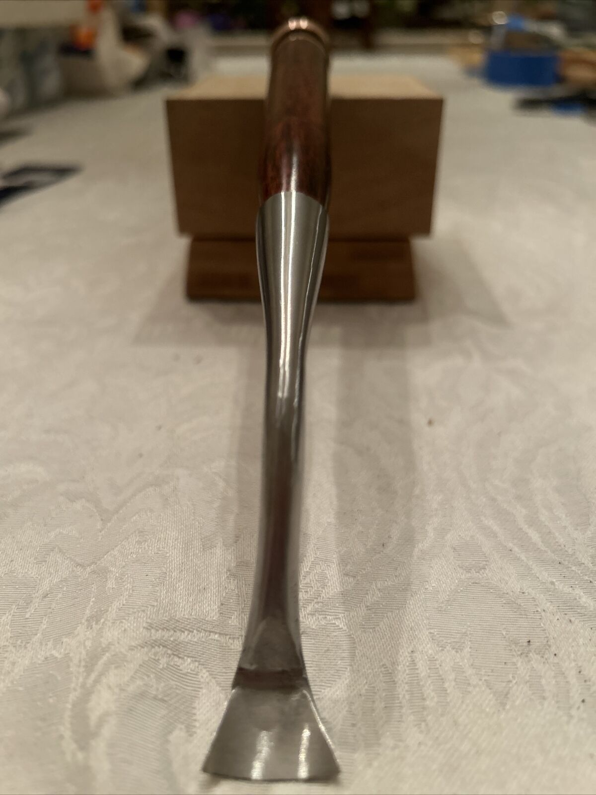 Custom Forged Cranked Spoon Gouge #7 Sweep 20mm 7a/20 Socket Nomi chisel Dogleg