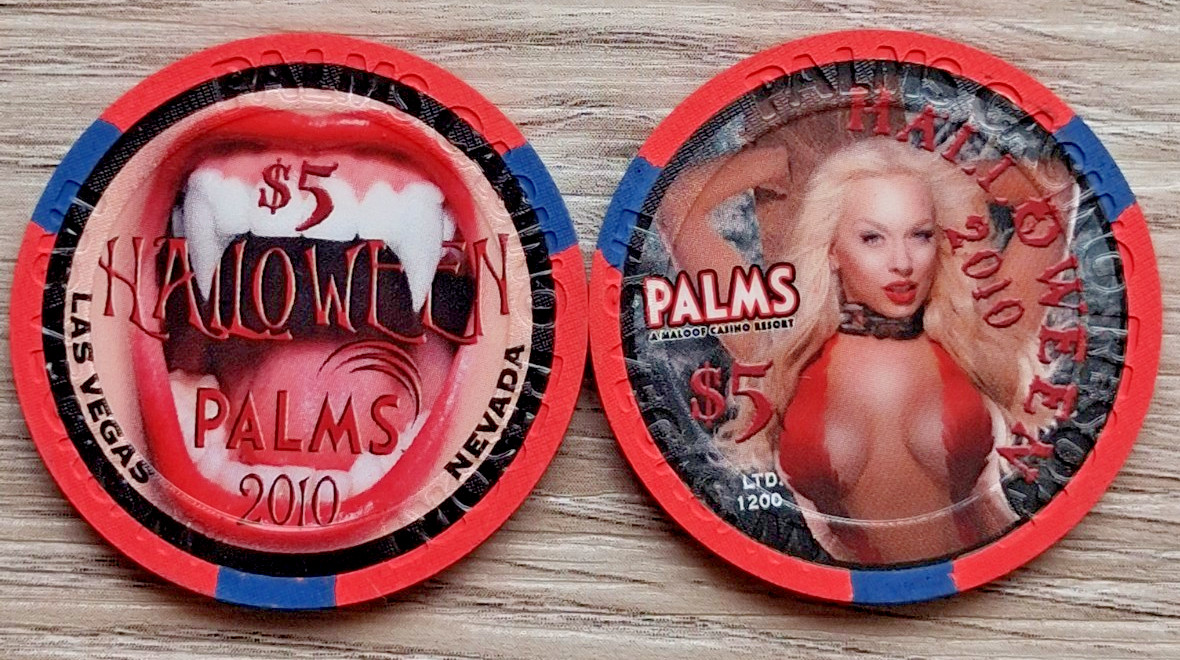 $5 Las Vegas Palms Halloween 2010 Casino Chip - Uncirculated