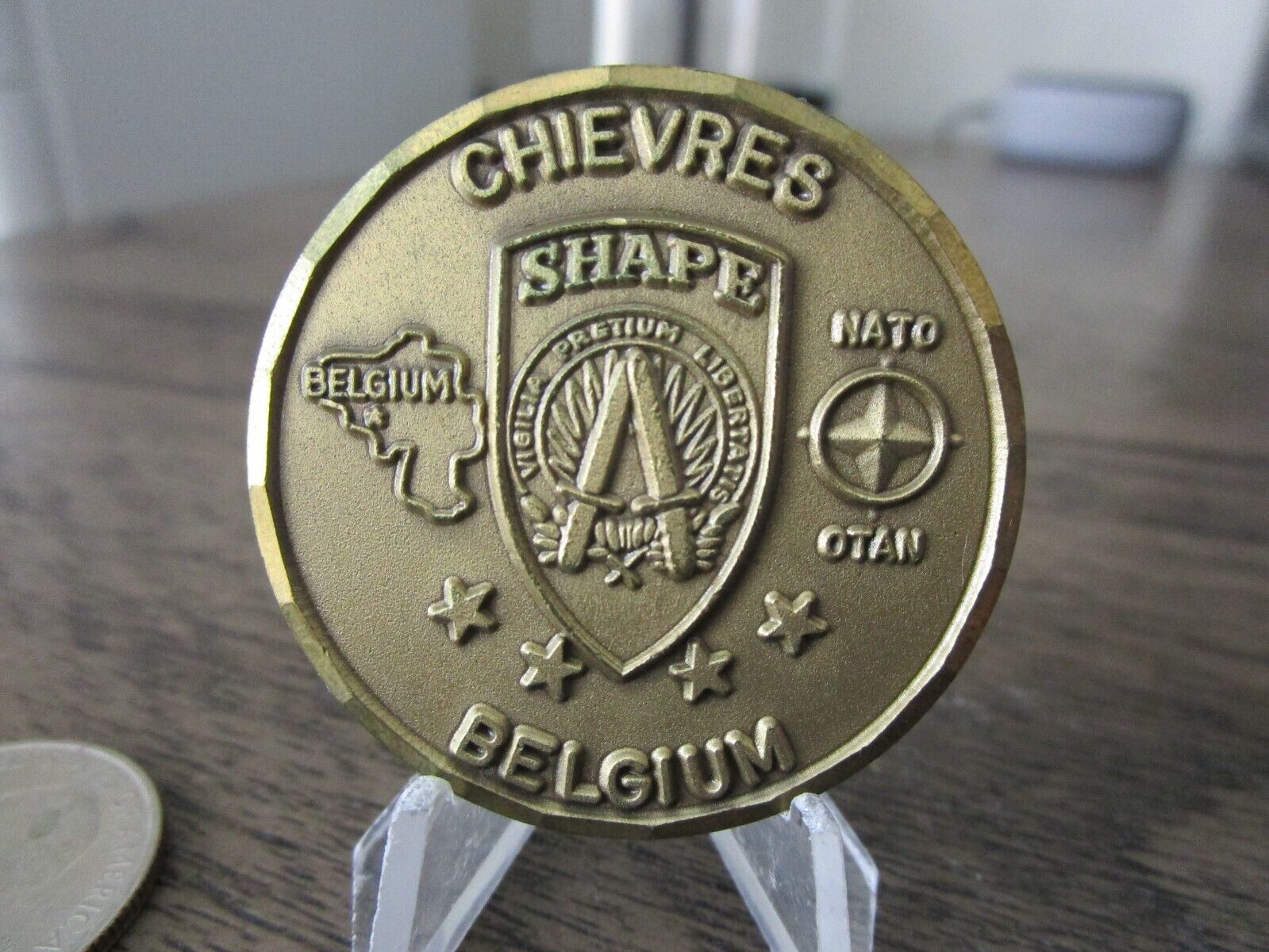 NATO OTAN Chievres Air Base Belgium SACEUR Flight Section Challenge Coin #758S