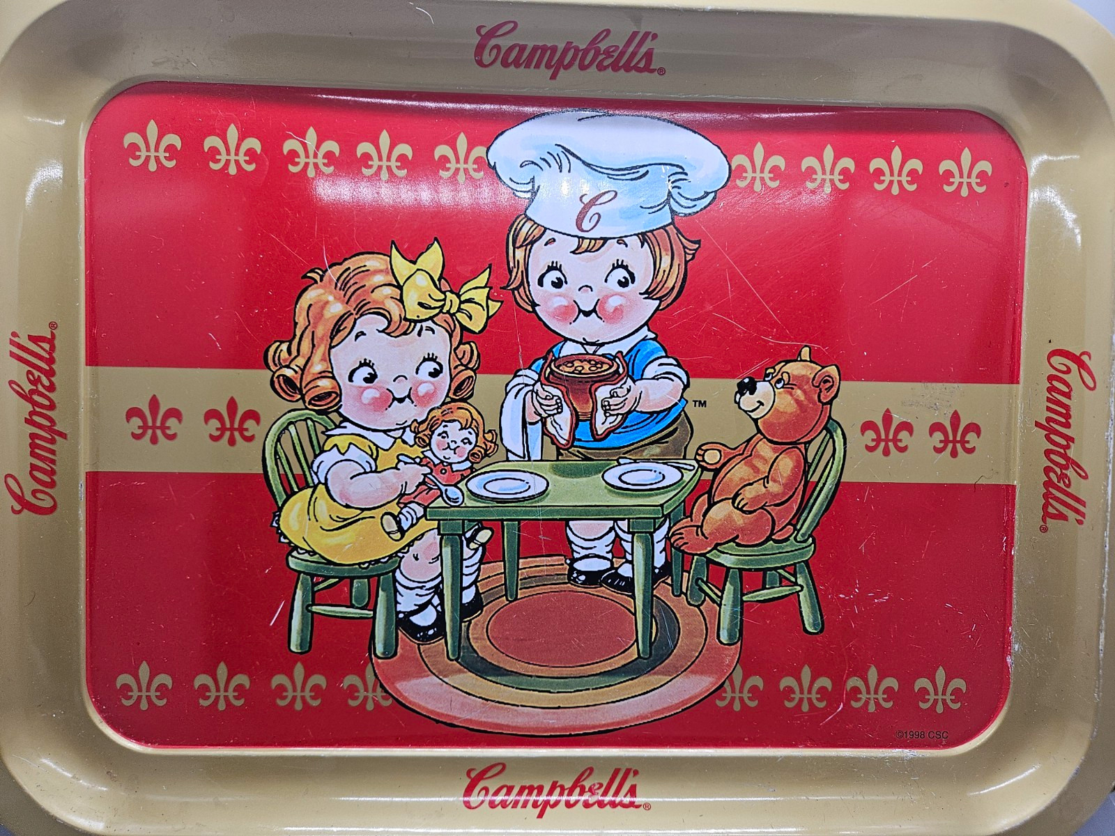 ​Vintage 1998 Campbells Soup Kids Metal Serving Tray Tin Advertising 14x9.5