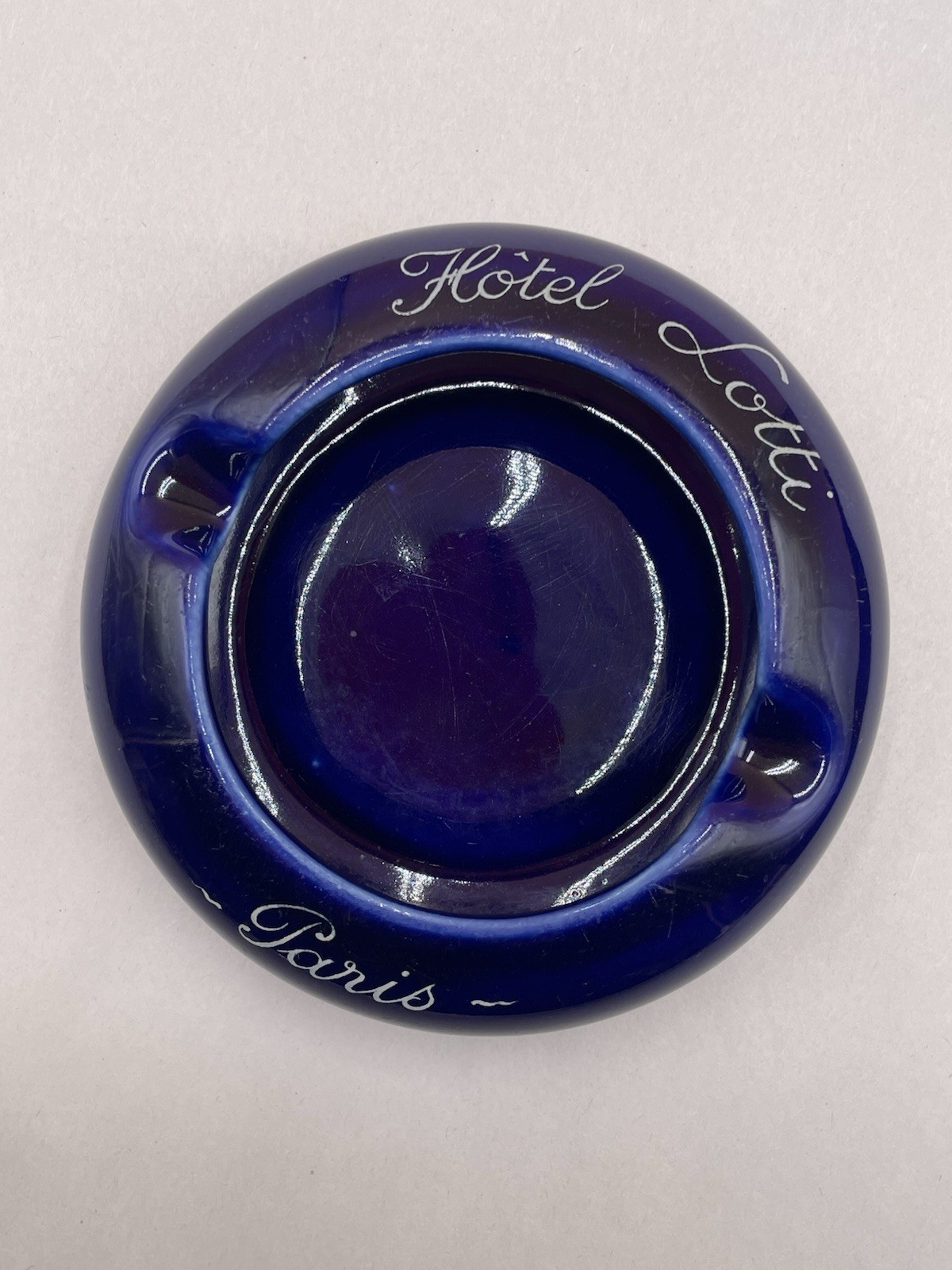 Historic Hotel Lotti Paris Ashtray In Beautiful Cobalt Blue - Hard To Find