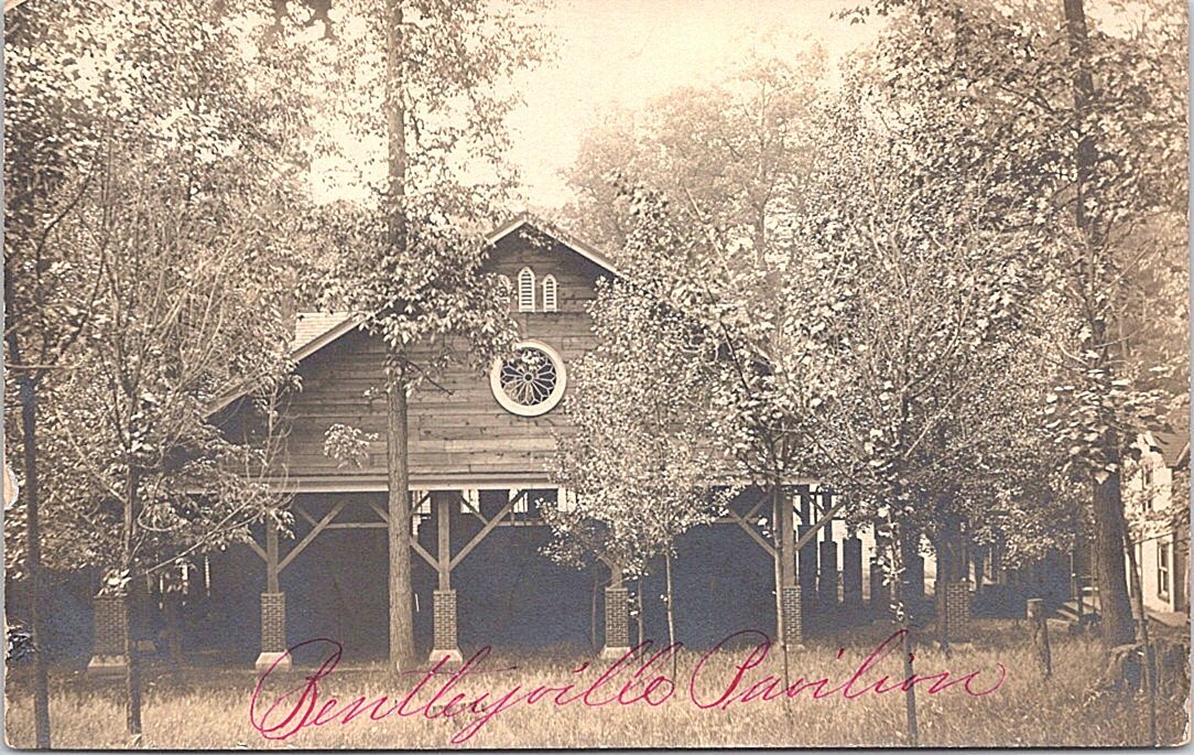 RPPC Pennsylvania View of Bentleyville Pavilion early 1900s RPPC Pennsylvania View of Bentleyville Pavilion early 1900s