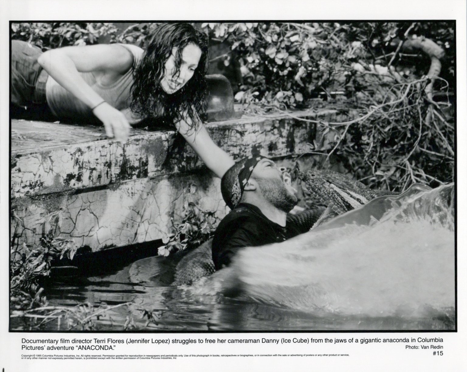 Anaconda 1997 Movie Still Press Photo Film Promo Jennifer Lopez Ice Cube Snake