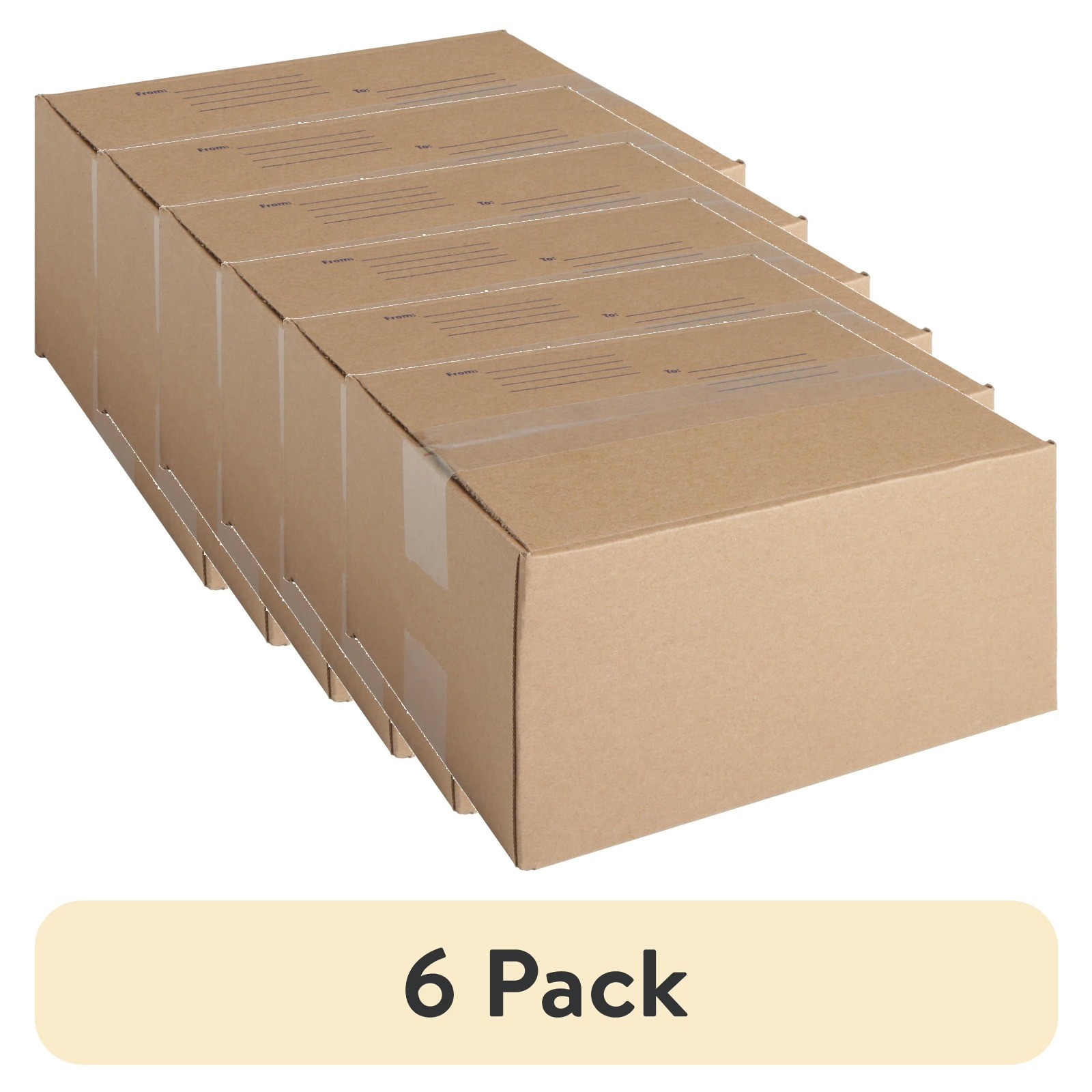 Medium Shipping Box with 32 ECT, Kraft, 11 x 7.5 x 5.5 Inches, 6 pack
