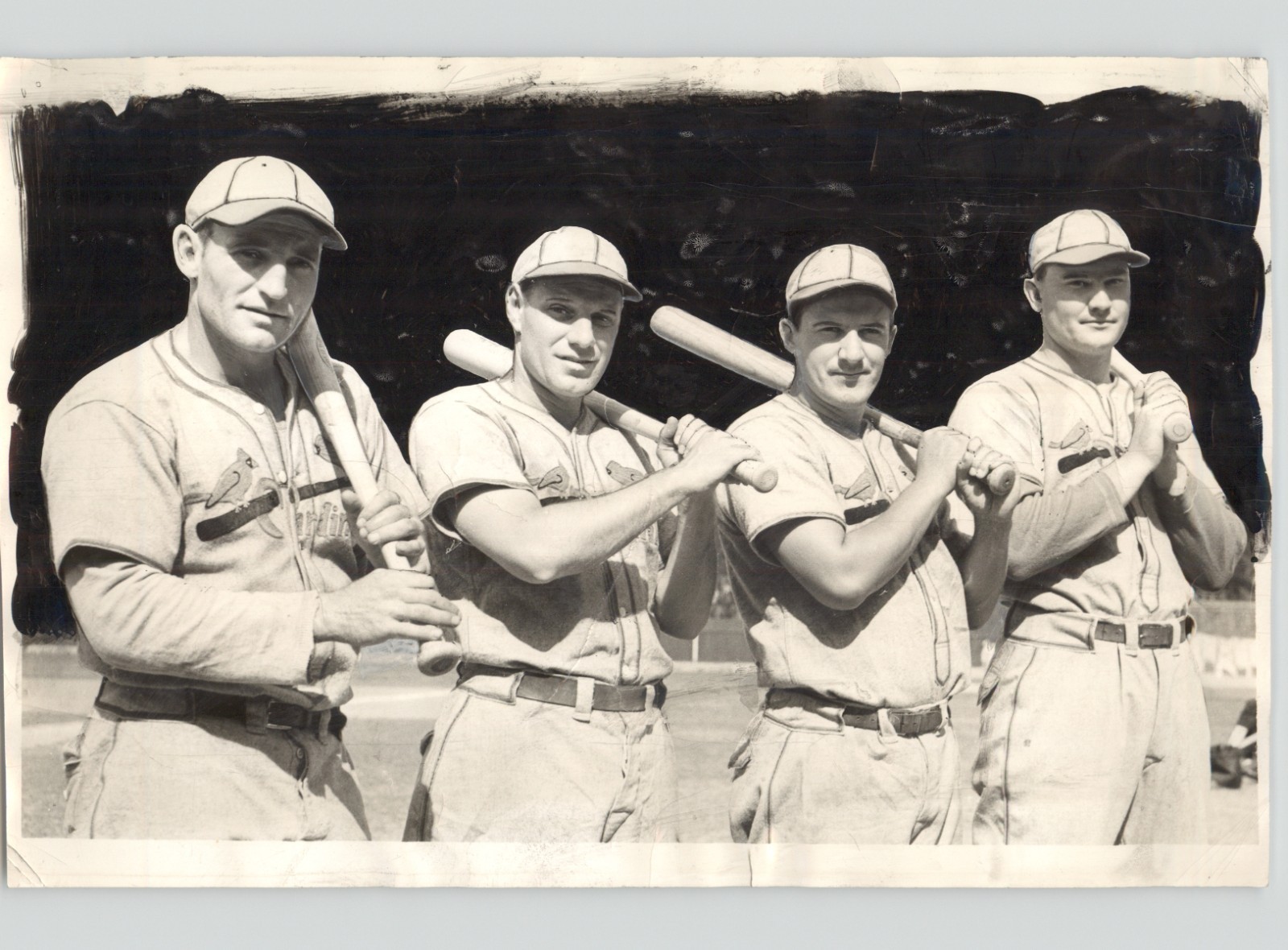 ST LOUIS Cardinals Martin Durocher Medwick Mize 1937 Sports Press Photo