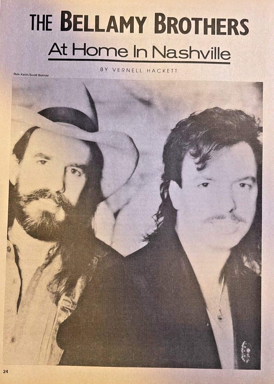 1988 Country Musicians The Bellamy Brothers Howard & David Bellamy