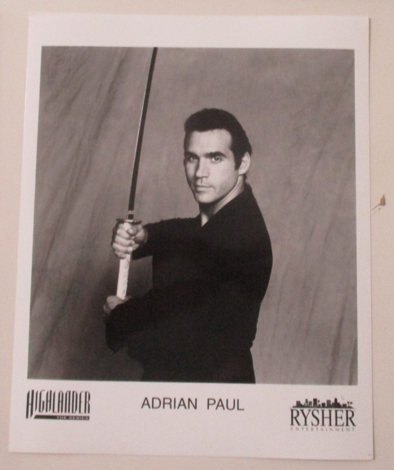 PRESS PROMO PHOTO TV SHOW HIGHLANDER THE SERIES WITH ADRIAN PAUL B&W 8X10 Y50