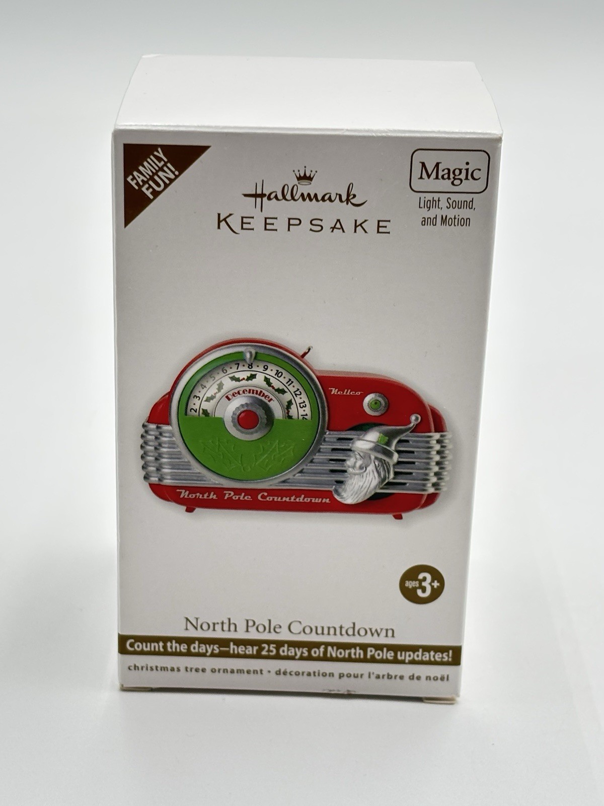 Hallmark North Pole Countdown Magic Keepsake Ornament Light Sound Motion Box