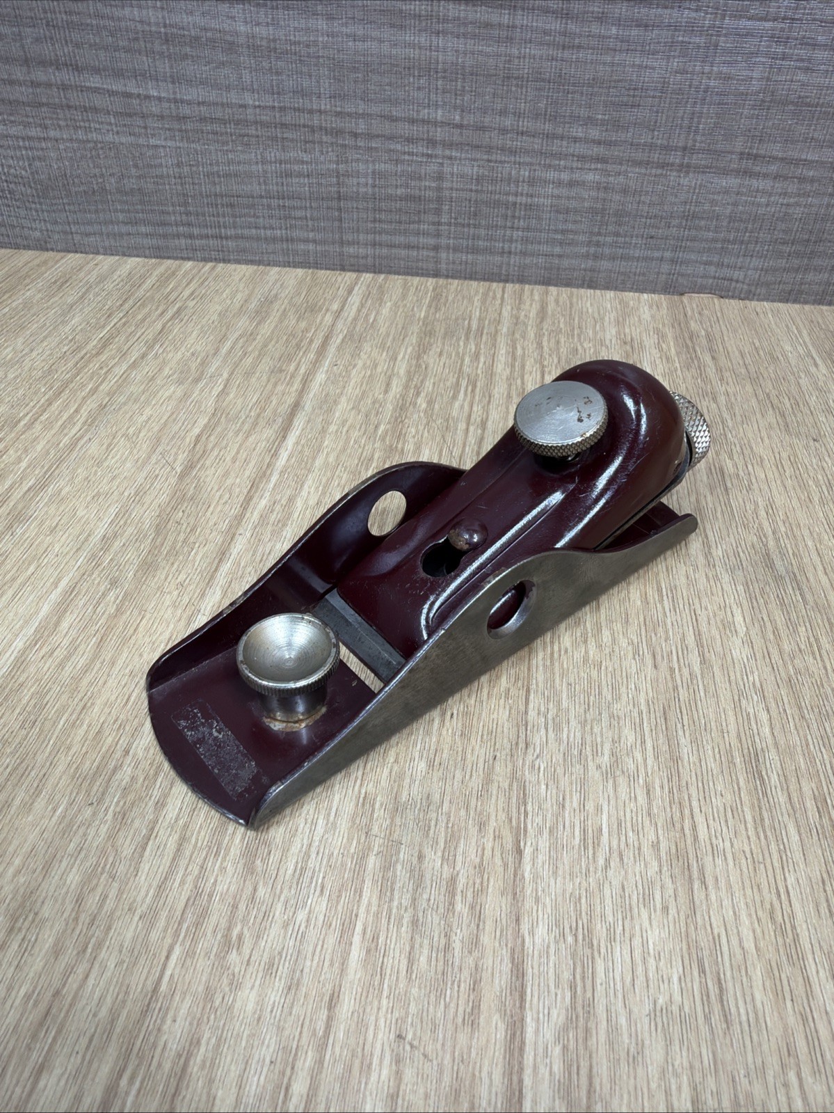 Vintage Stanley No 118 Low Angle Block Plane Pressed Steel Woodworking Tool