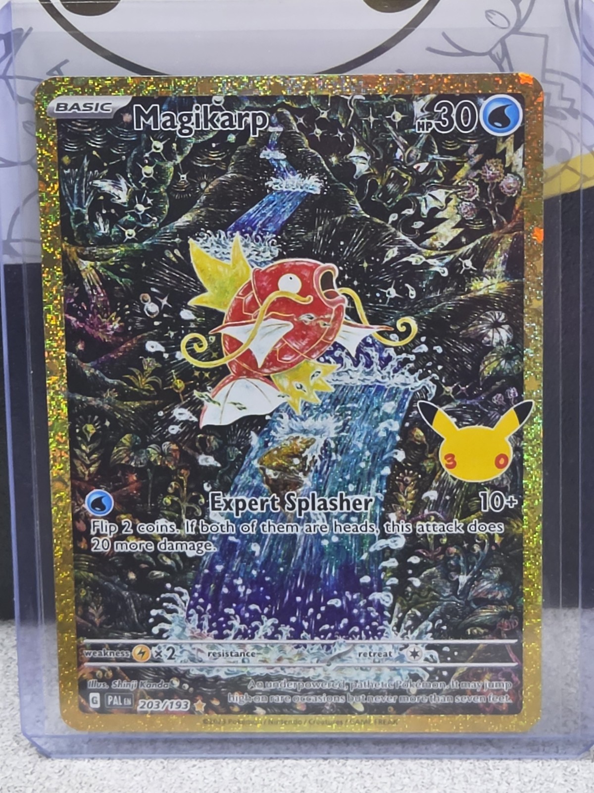 Pokemon 30th Celebration Magikarp 203/193 Classic Collection Gold NM Pokemon 30th Celebration Magikarp 203/193 Classic Collection Gold NM
