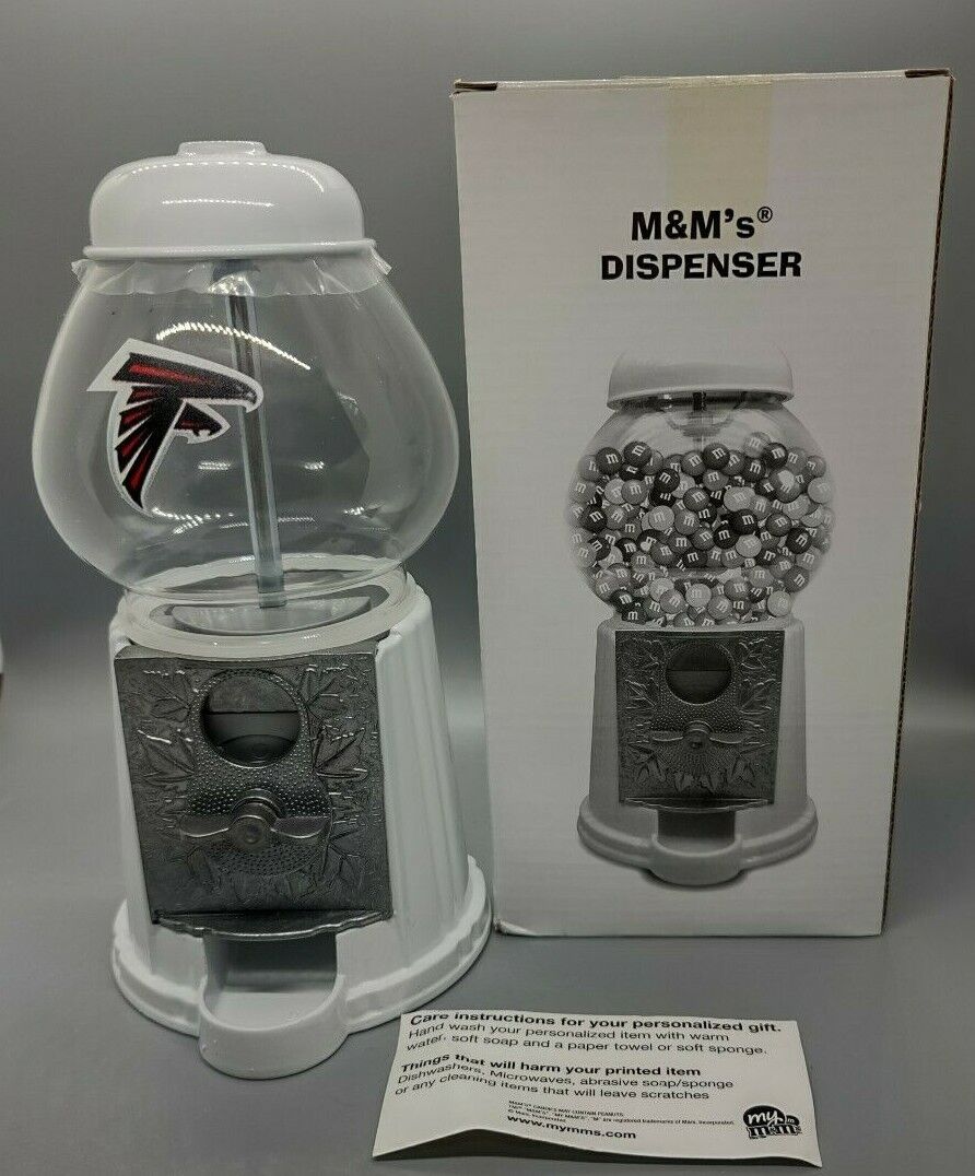 M&M\'s My M&M\'s Atlanta Falcons Candy Dispenser White Metal Plastic Novelty Item