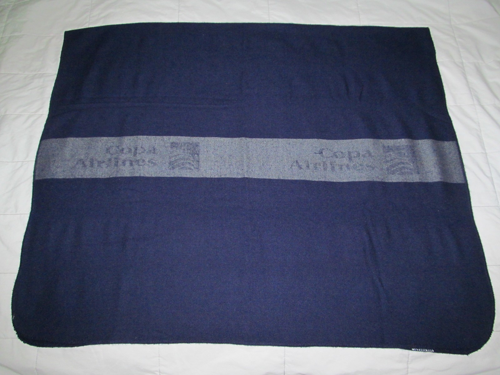 COPA AIRLINES Panama navy blue cabin blanket travel throw