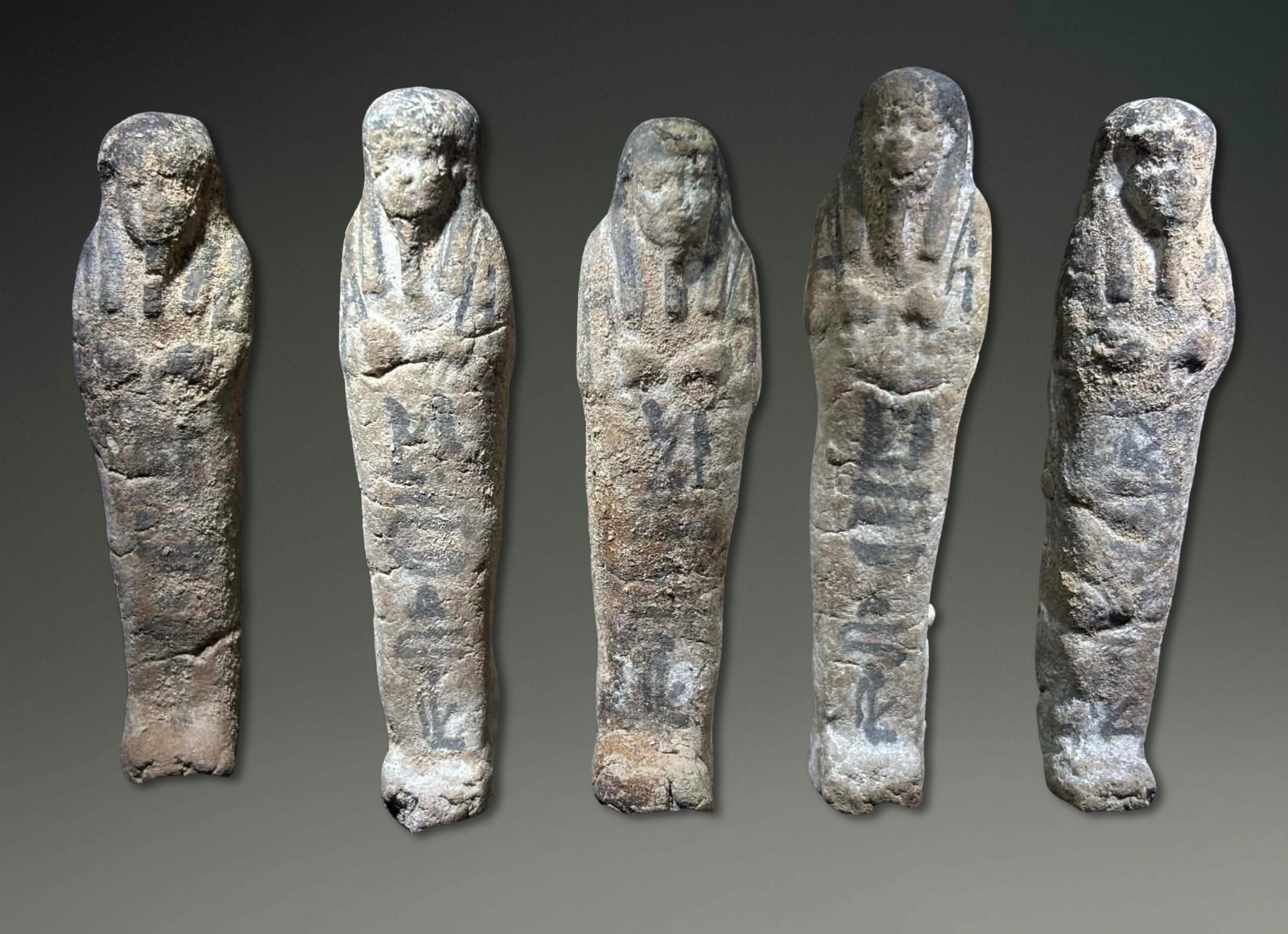Egypt. Late Period. Five Ushabtis (x5) of “Psejenretekem”. ca. 664-332 BC.
