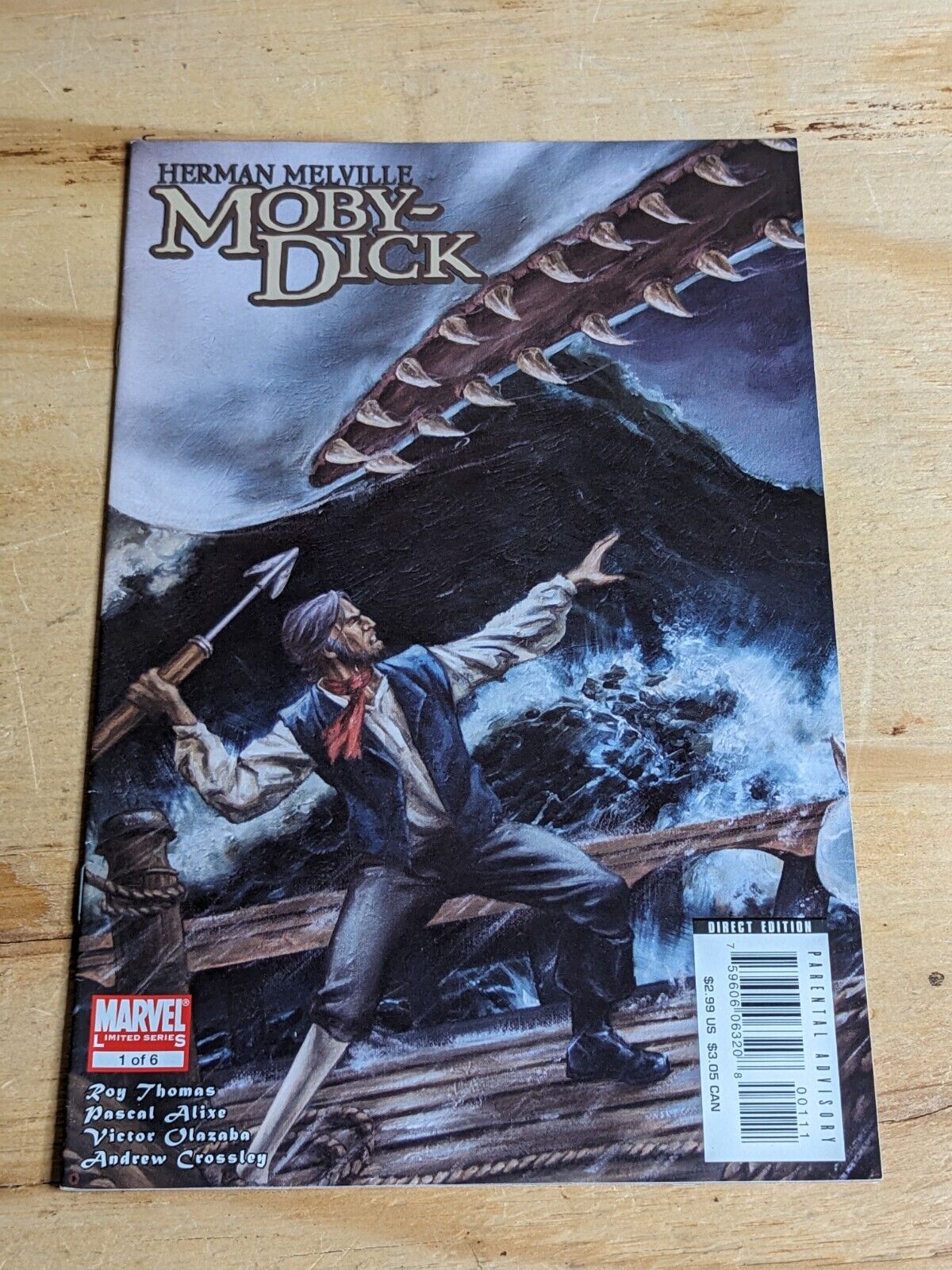 Marvel Illustrated Moby Dick Comic 1 Of 6 Herman Melville Limited Series Set