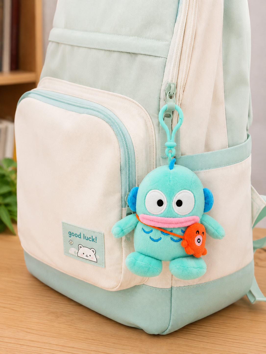 Official Sanrio Hangyodon Plush Keychain w/ Octopus  4'' for Backpack Gift US