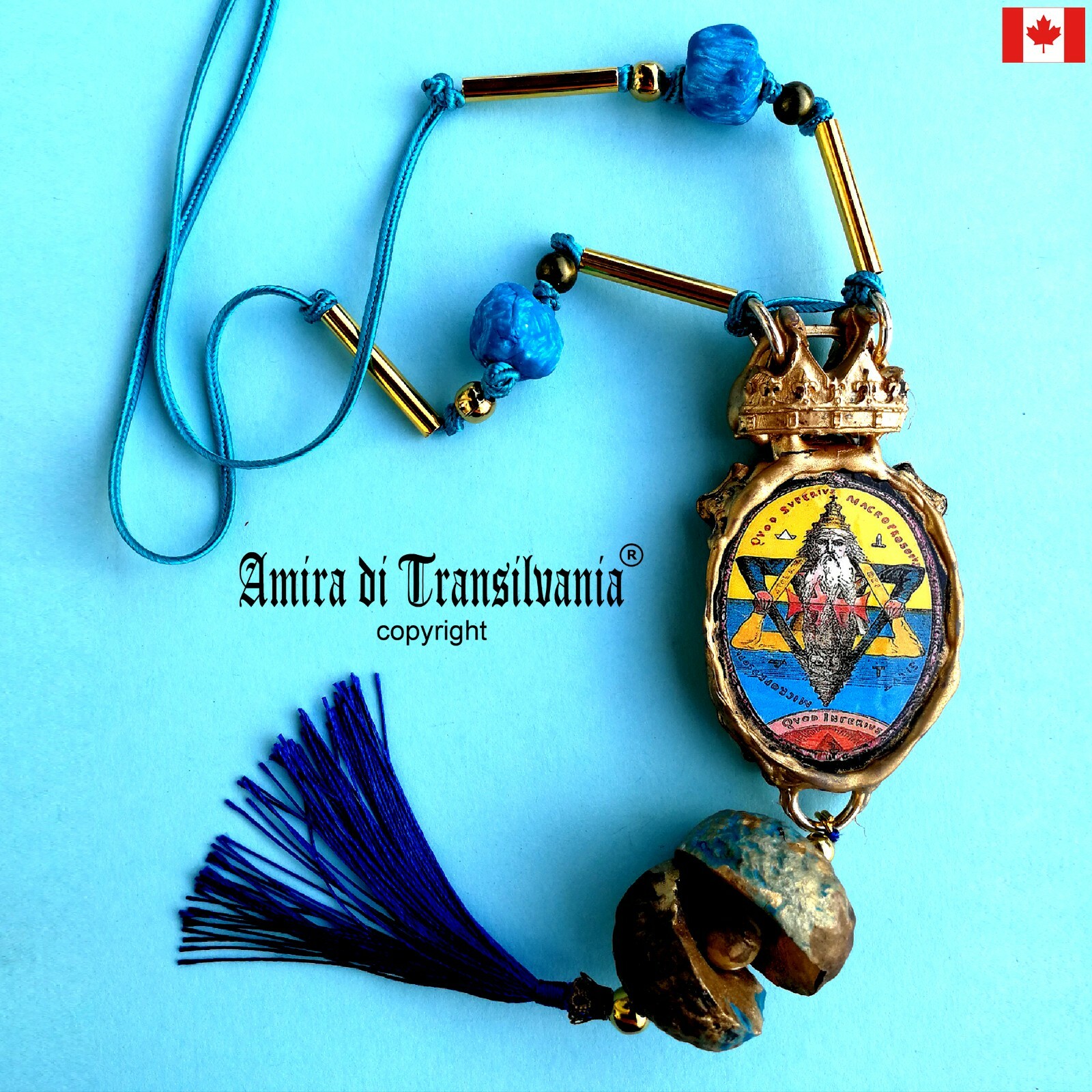 kabala talisman necklace jewels pendant hebrew amulet zohar kabbalah jewish rare