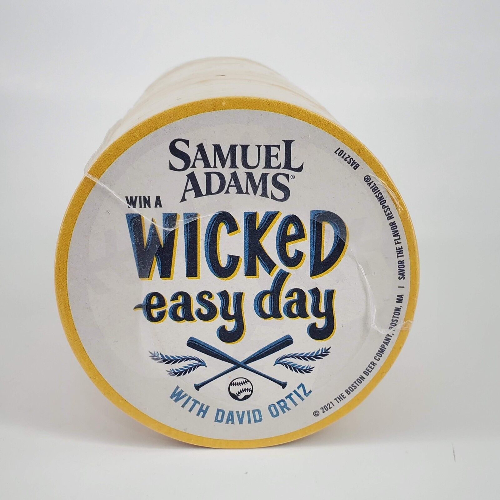 Samuel Adams Wicked easy day David Ortiz 100 Beer Coasters Sealed Sleeve 2021