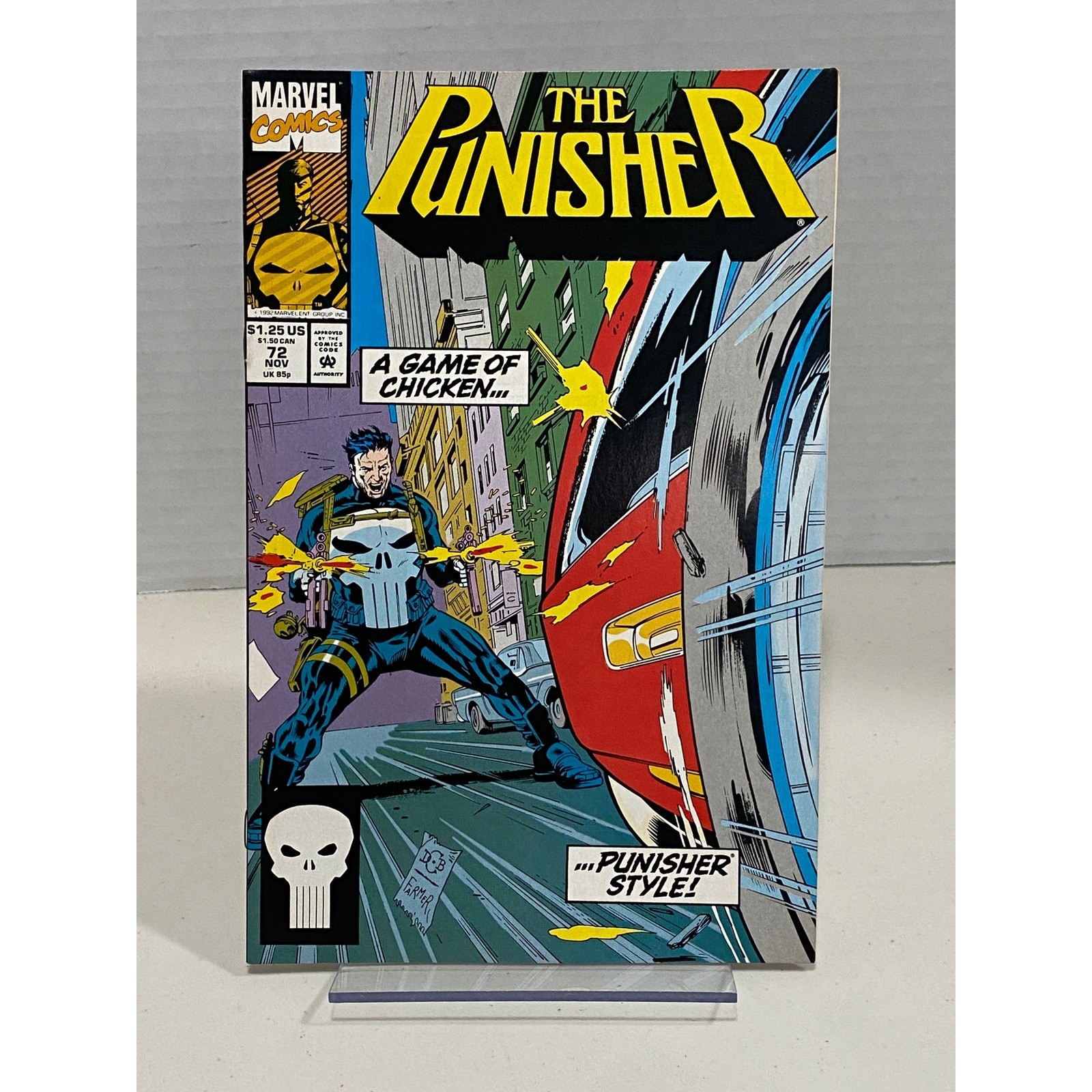 Marvel Comic Book The Punisher #72 A Game of Chicken November 1992 Excellent Marvel Comic Book The Punisher #72 A Game of Chicken November 1992 Excellent