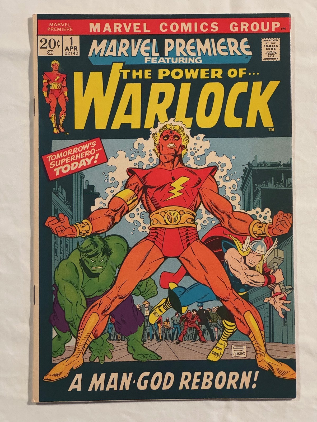 Marvel Premiere #1 1972 Adam Warlock Origin Him Reborn Soul Gem Key FN/VF 7.0