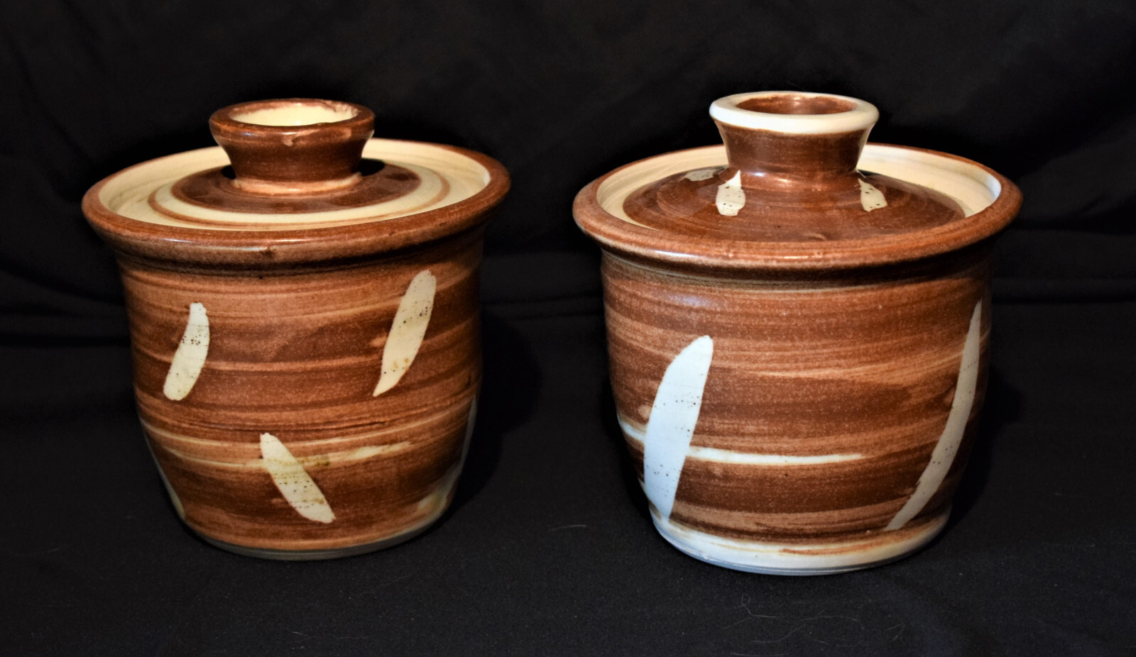 Handcrafted Butter Crock Stoneware 4.75\