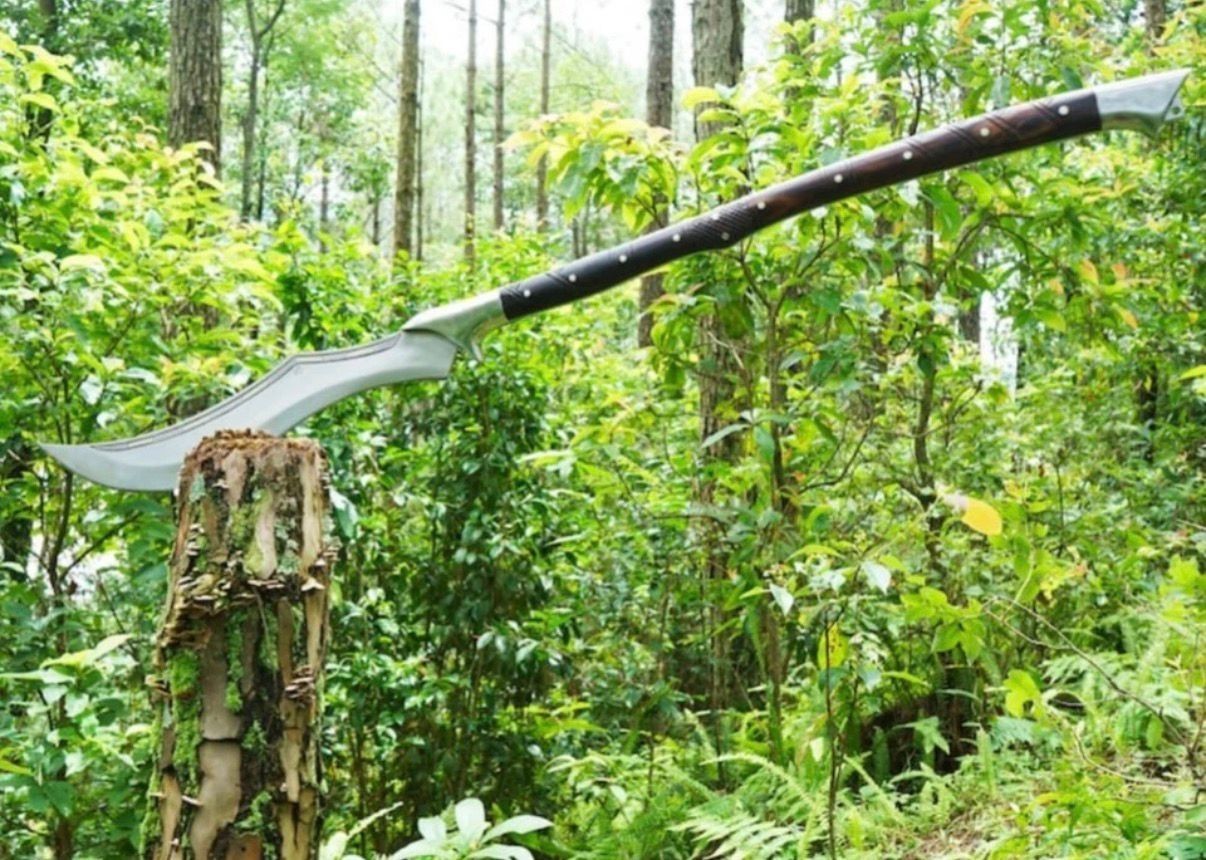 36'' Long Handed Machete Sword| Handmade Carbon Steel Blade | Hunting | Camping