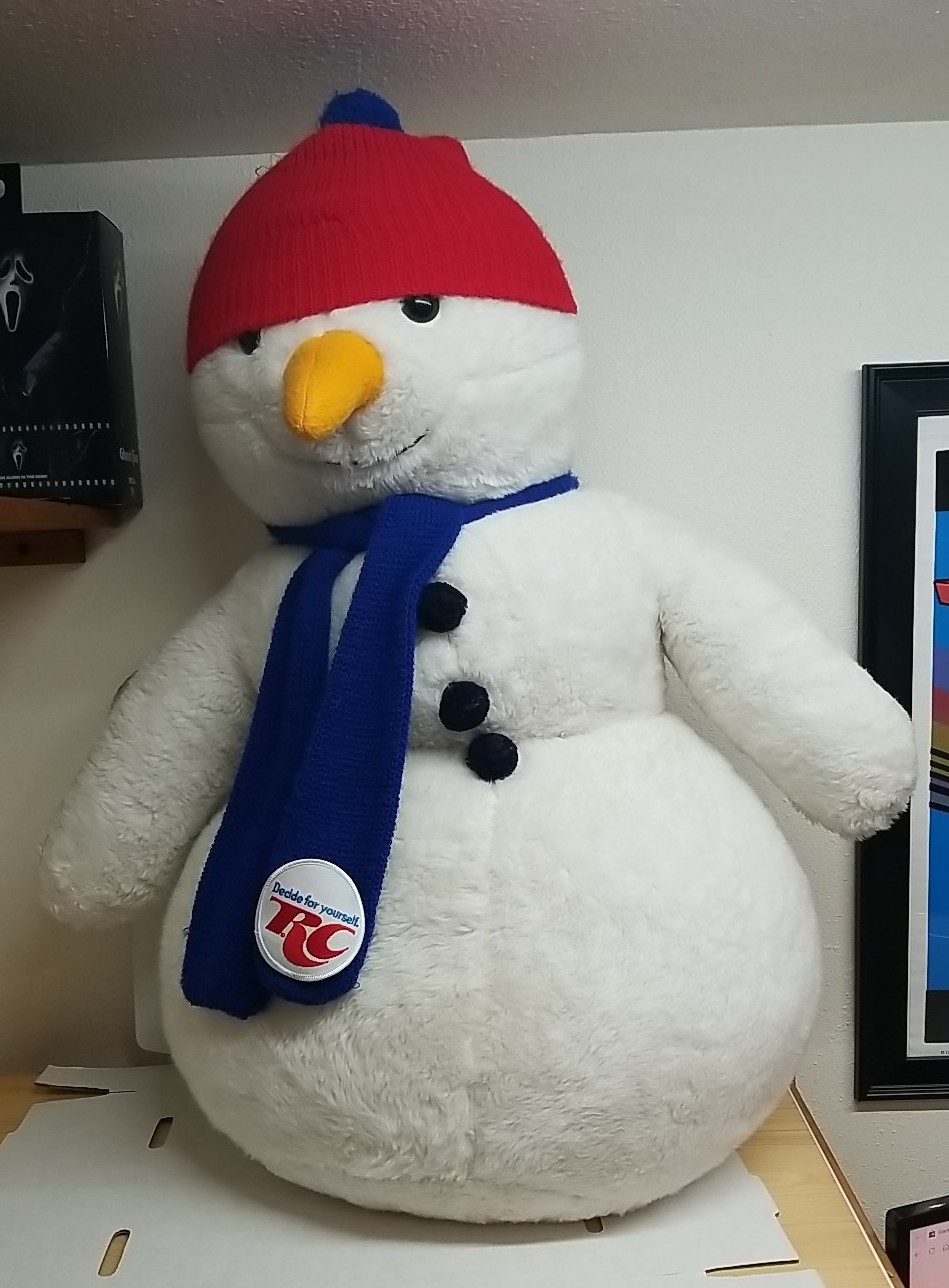 Vintage RC Cola Snowman by animal fair RARE HTF CHRISTMAS 32 Vintage RC Cola Snowman by animal fair RARE HTF CHRISTMAS 32