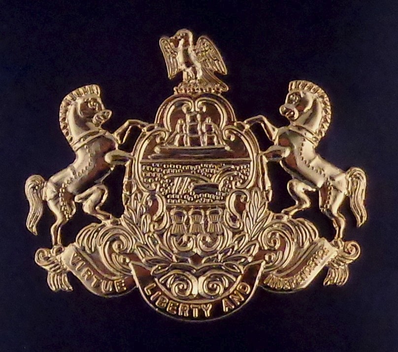 Pennsylvania Coat of Arms State Crest Hat Device 2