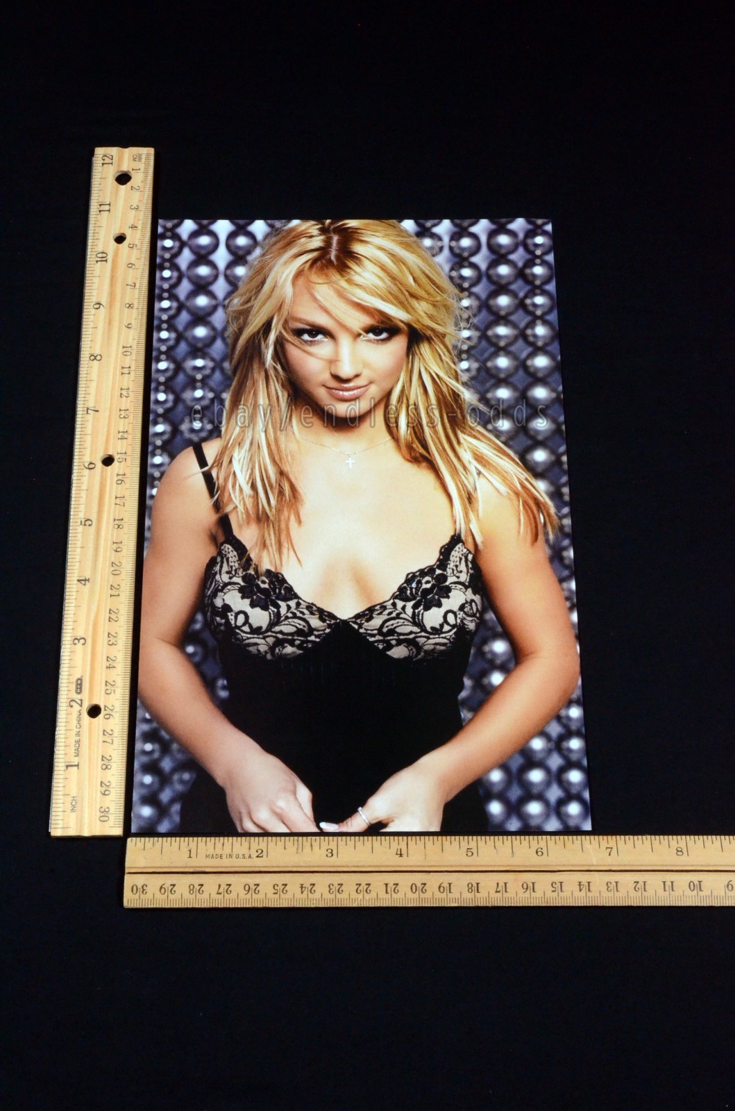 2002 Britney Spears Lingerie Pinup Magazine Page Print Ad Poster 2000s