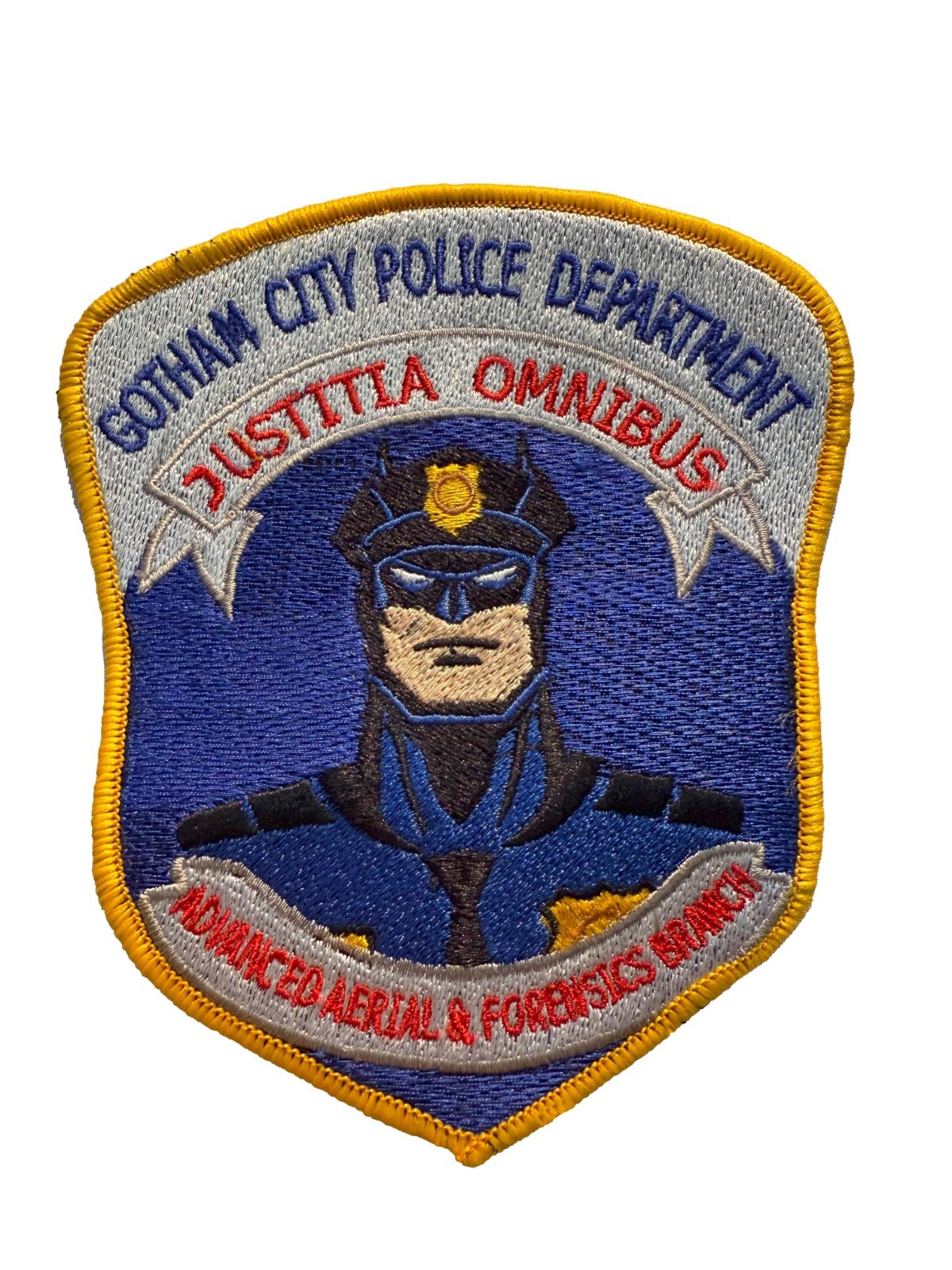 Gotham City Police Department - Justitia Omnibus Embroidered Patch Size 5 Gotham City Police Department - Justitia Omnibus Embroidered Patch Size 5