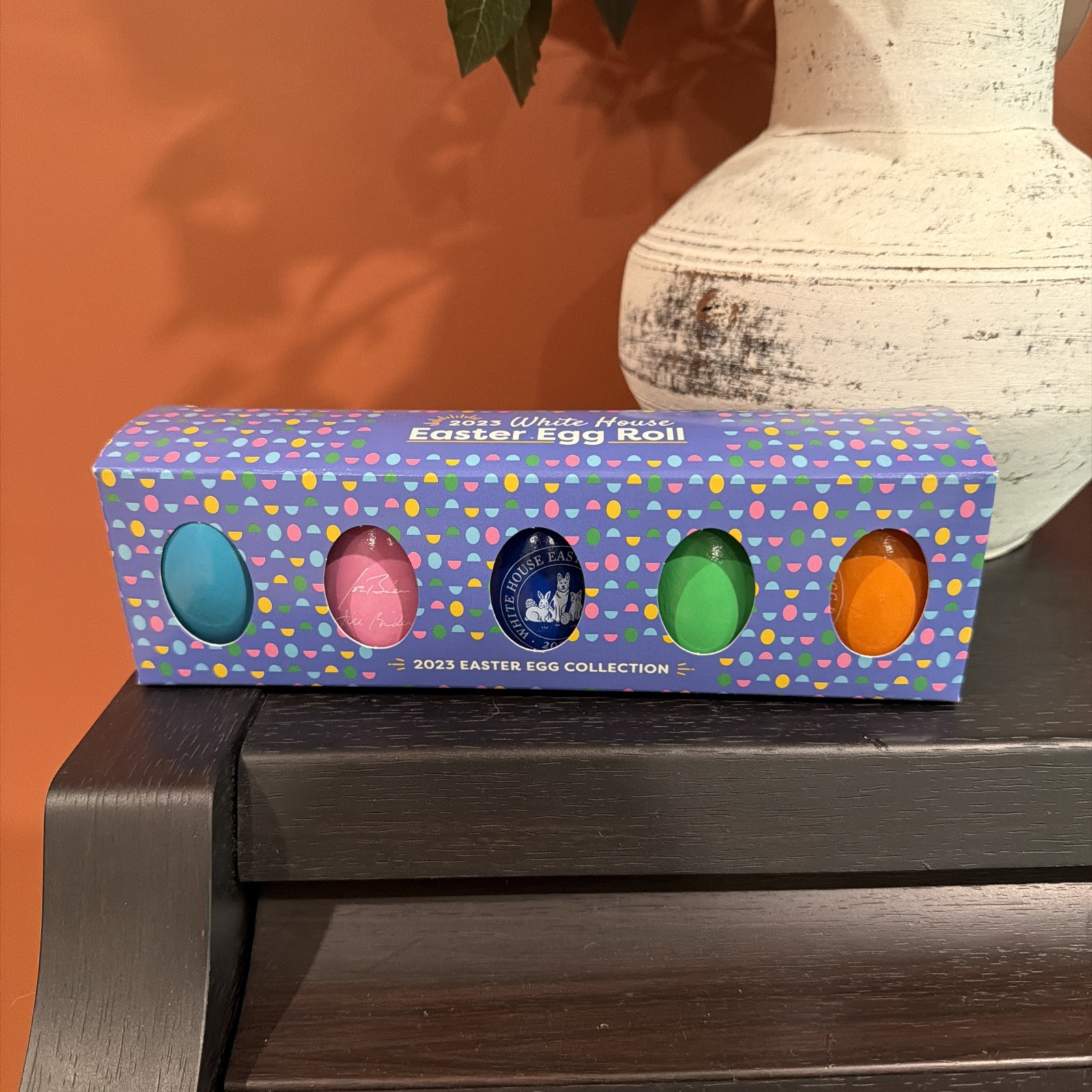 2023 Official White House Easter Egg Set Of 5 Democrat President Biden signed 