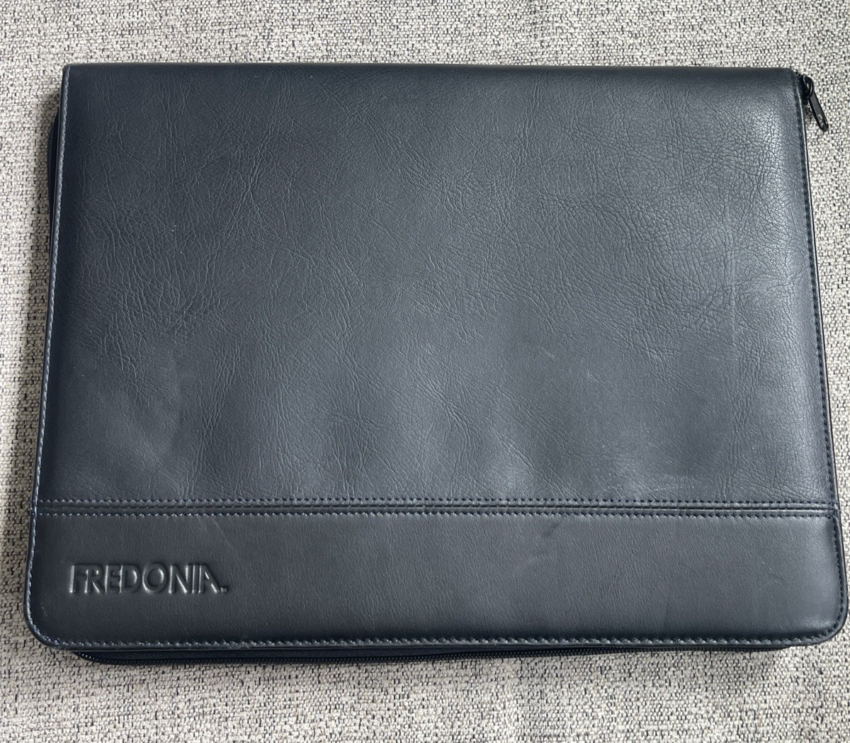 Fredonia Leather Etc. Folder Document Holder Zippered Black Size 12\ Fredonia Leather Etc. Folder Document Holder Zippered Black Size 12\