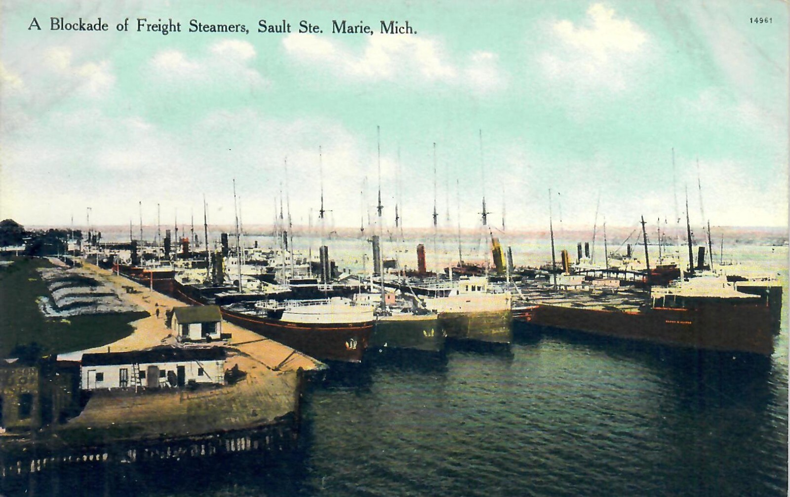 Blockade of Great Lakes Bulk Carriers & Ore Boats Soo Locks Sault Ste. Marie MI