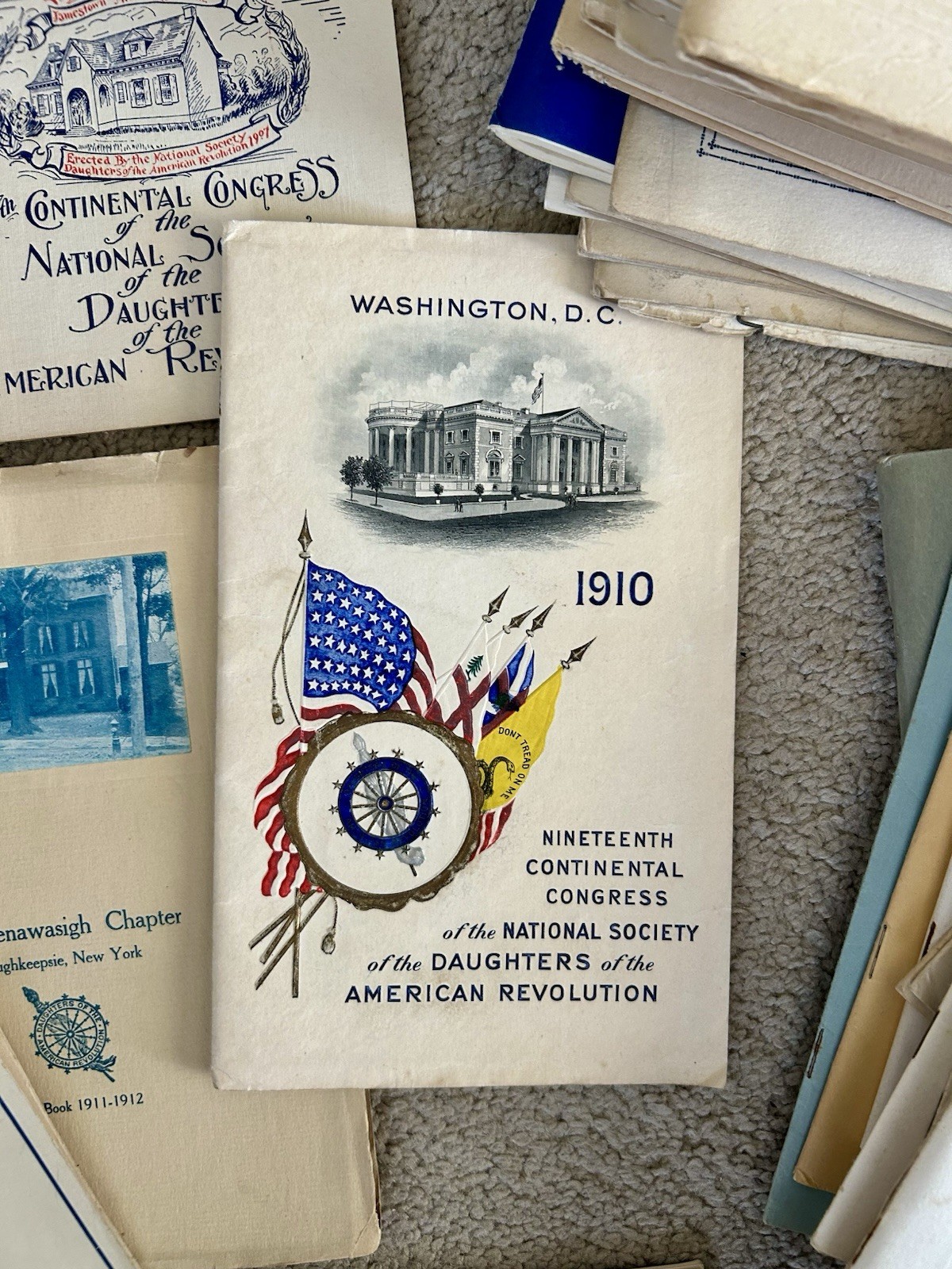 Huge DAR C.A.R. Antique Ephemera Lot 1897-1958 Booklet Program Bylaws Archive