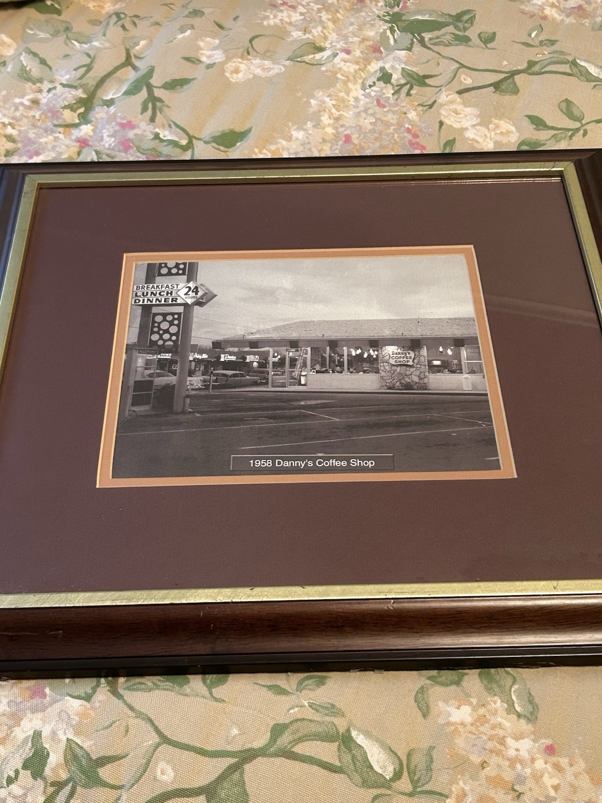 Vintage Danny's (Denny's) Coffee shop framed matted photo