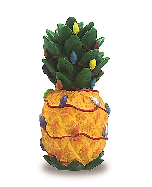Hawaiian Christmas Lights Pineapple Ornament Mele Kalikimaka Santa Claus Hawaii