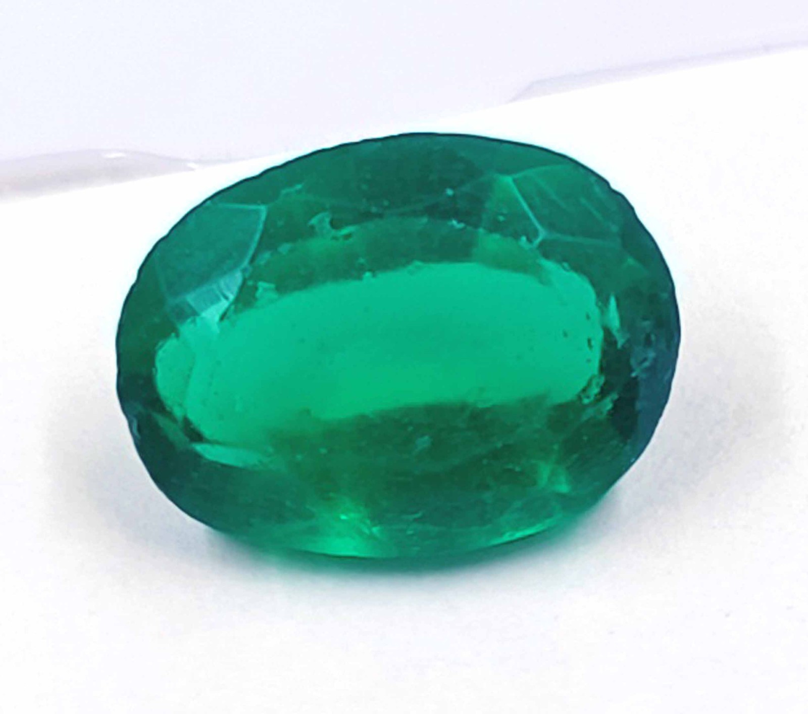 6.40 Ct Certified Natural Colombian Green Emerald Oval Cut Loose Gemstone NCH