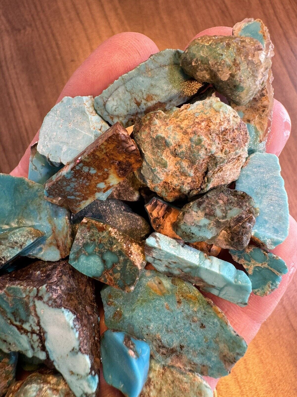 NV8. MORENCI. BISBEE. MORE. Blue Turquoise/Old Bell Natural Gem  138 grams.