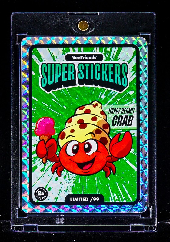 Happy Hermit Crab RARE 2ND STICKER LIMITED /99 MANGA VeeFriends