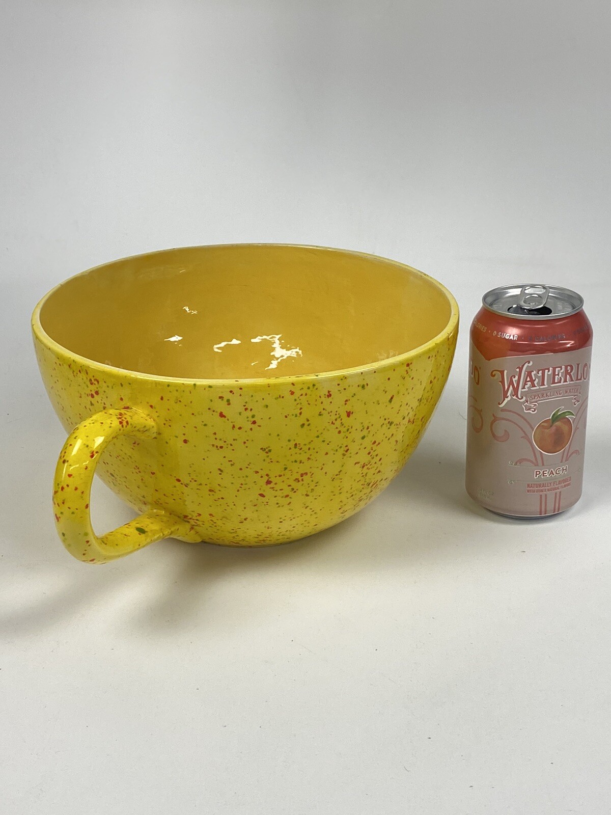 Vtg ‘73 Arnels jumbo gigantic latte coffee Tea cup bowl in Jackson Pollock Style