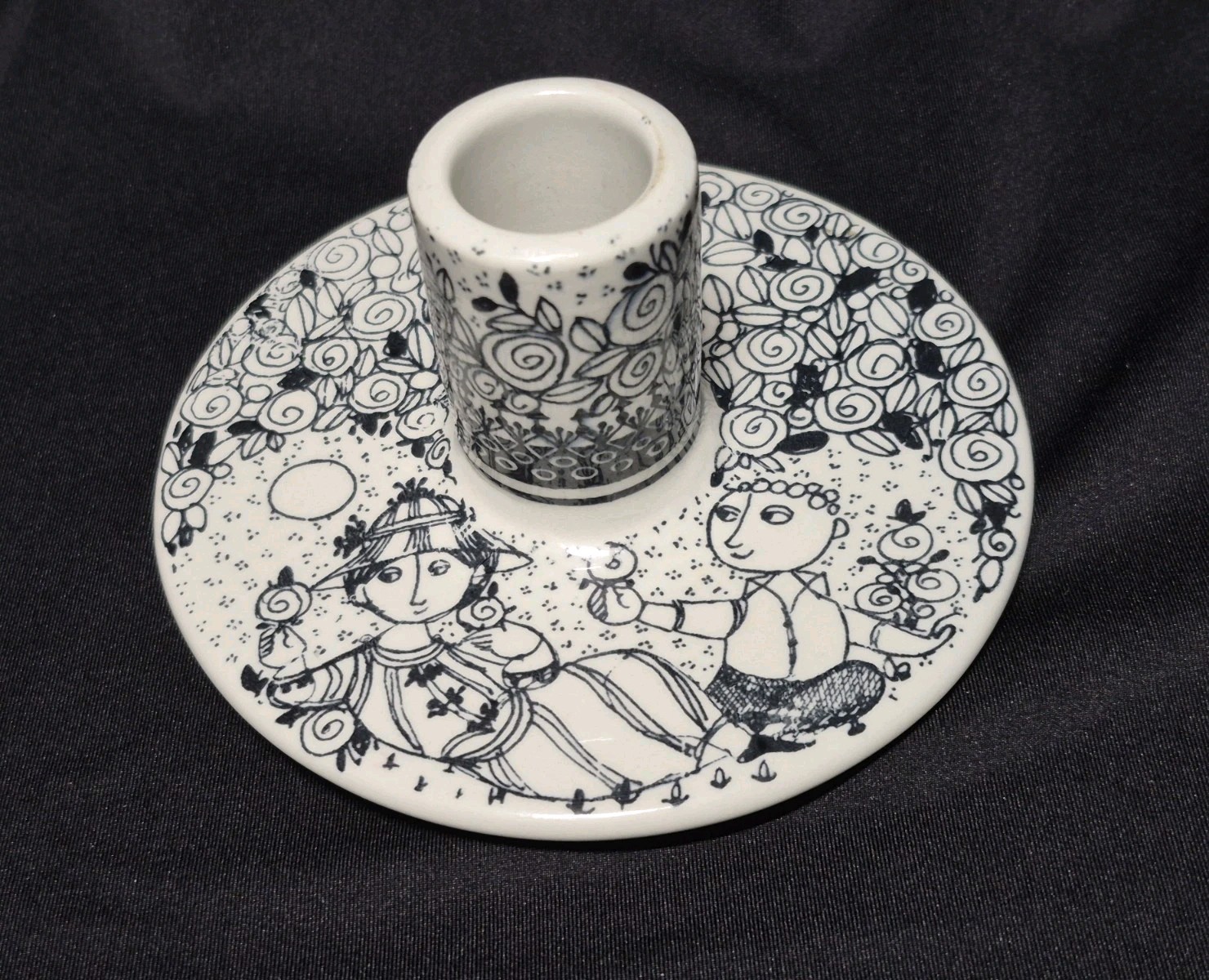 Bjorn Winnblad Vintage 60's-70's Nymolle of Denmark Ceramic Candlestick Holder