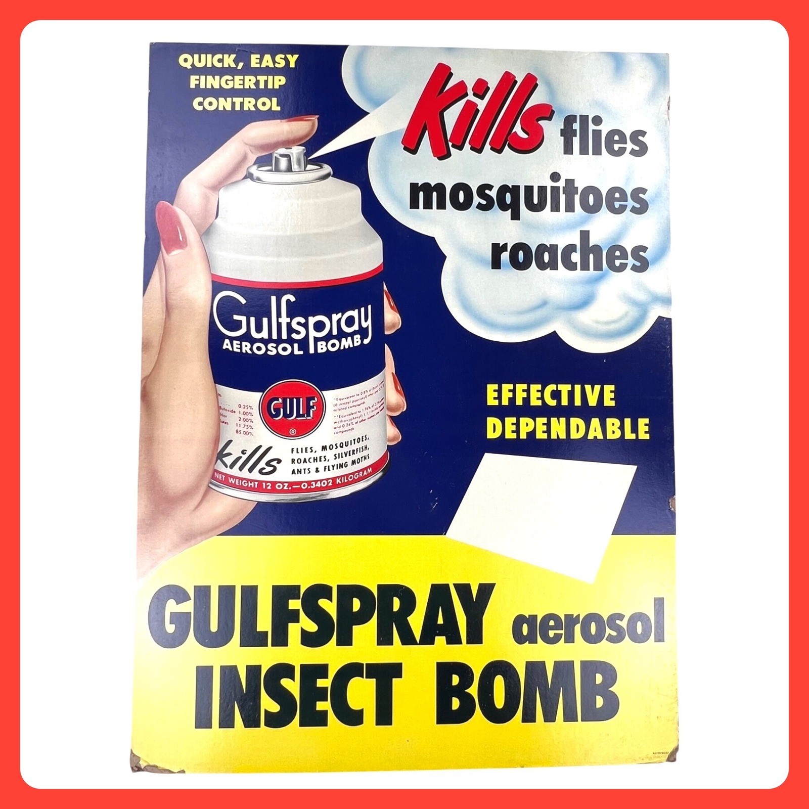 1950s Gulf Gulfspray Insect Bomb Vintage Advertising 29