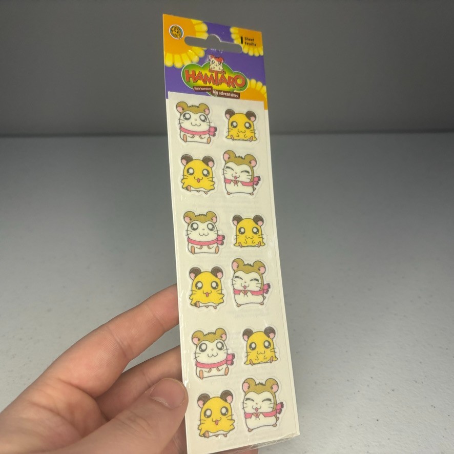 Sandylion Hamtaro Penelope & Pashmina Vintage Sticker Sheet NEW SEALED