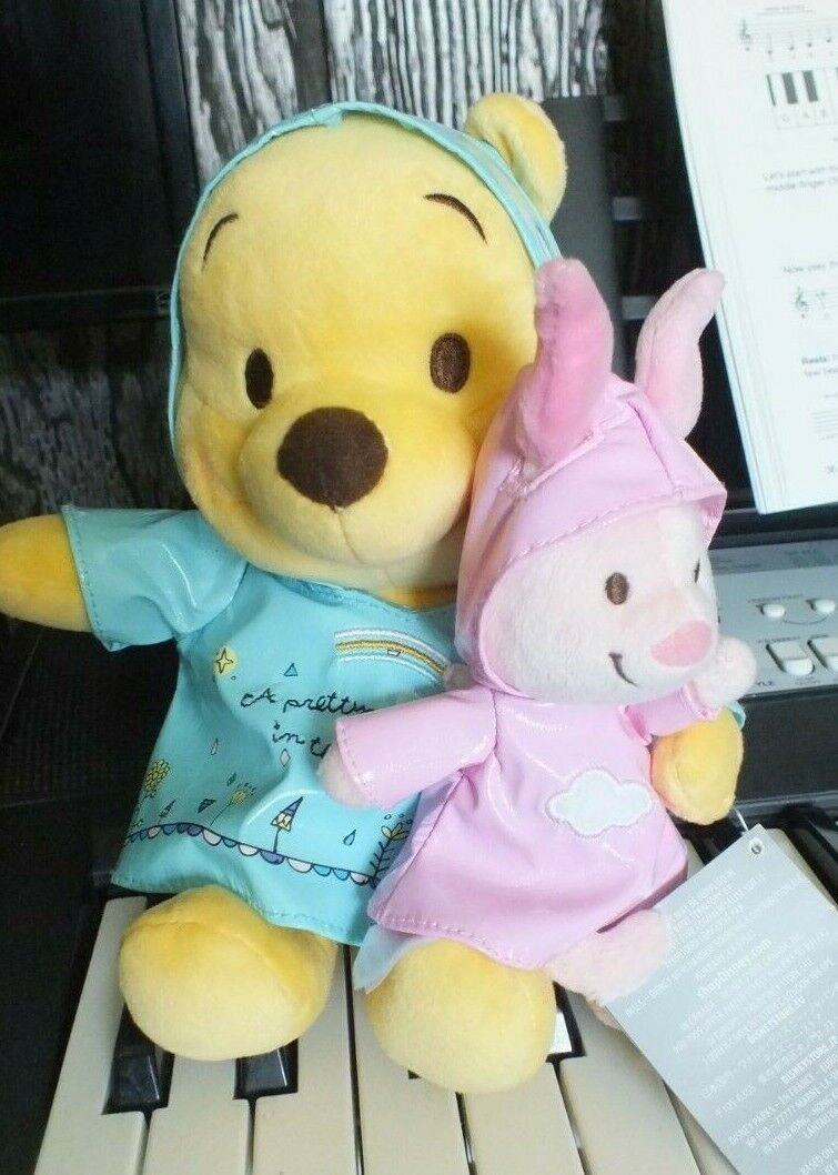 Disney Winnie the Pooh Mama and Baby rabbit stuffed plush 8\