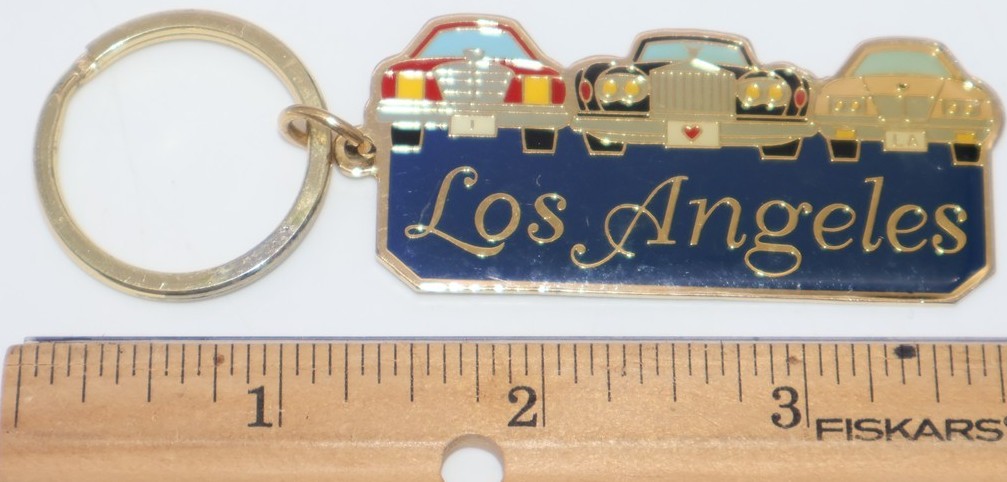 Vintage - Los Angeles, California - Metal Keychain - 