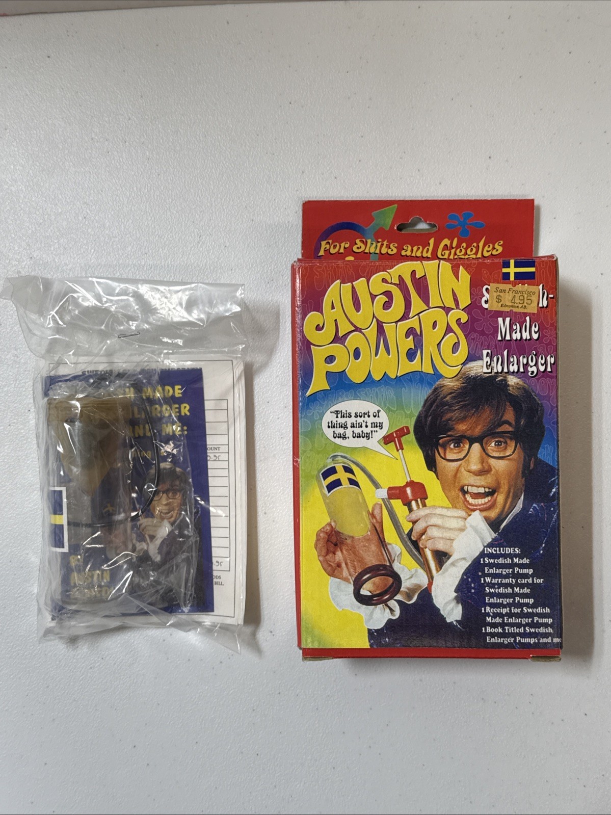 Vintage Austin Powers 1998 Swedish Made PeePee Enlarger Novelty - NOB